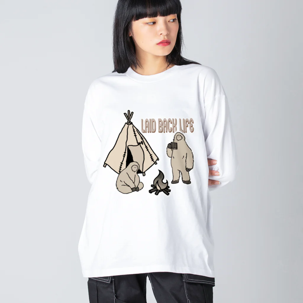 シロクマ商店のスローライフ イエティ Big Long Sleeve T-Shirt