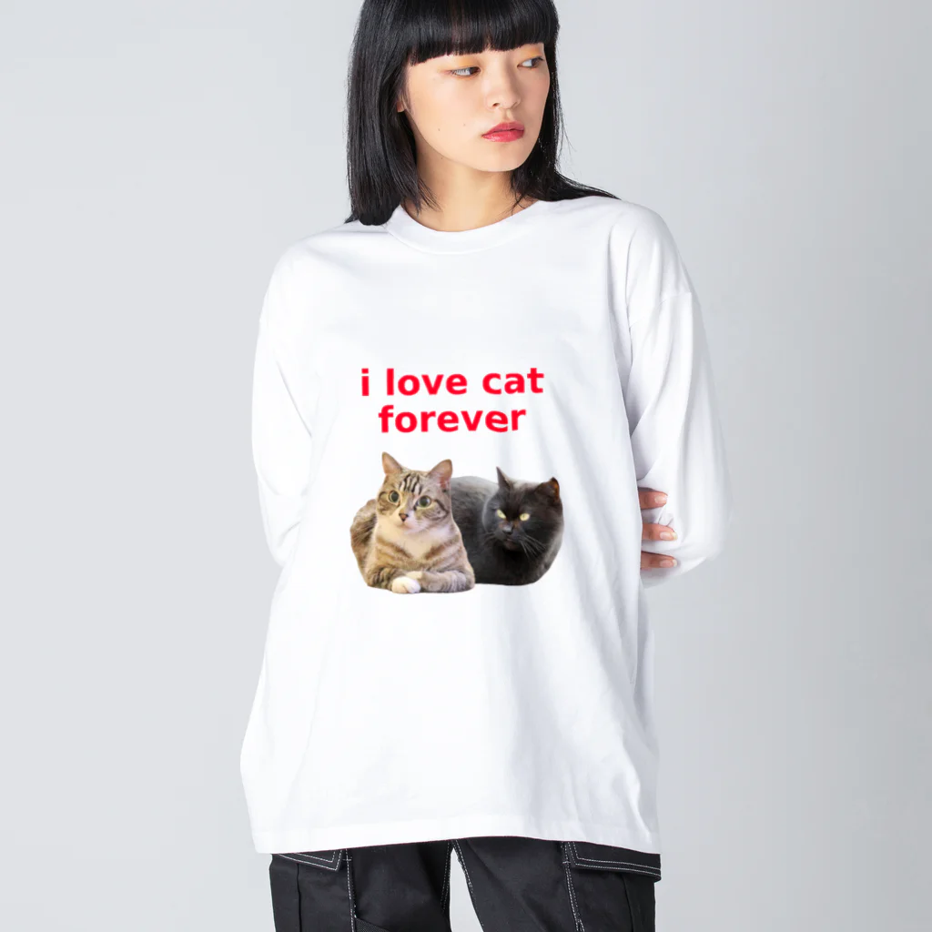 teenage storeのi love cat forever Big Long Sleeve T-Shirt