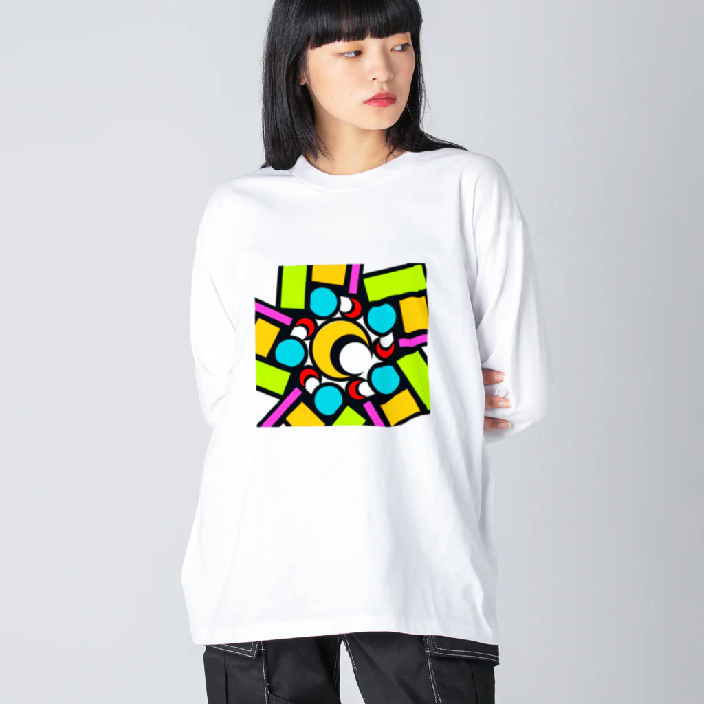 pastelia　shopのステン堂…stained  glass ビッグシルエットロングスリーブTシャツ