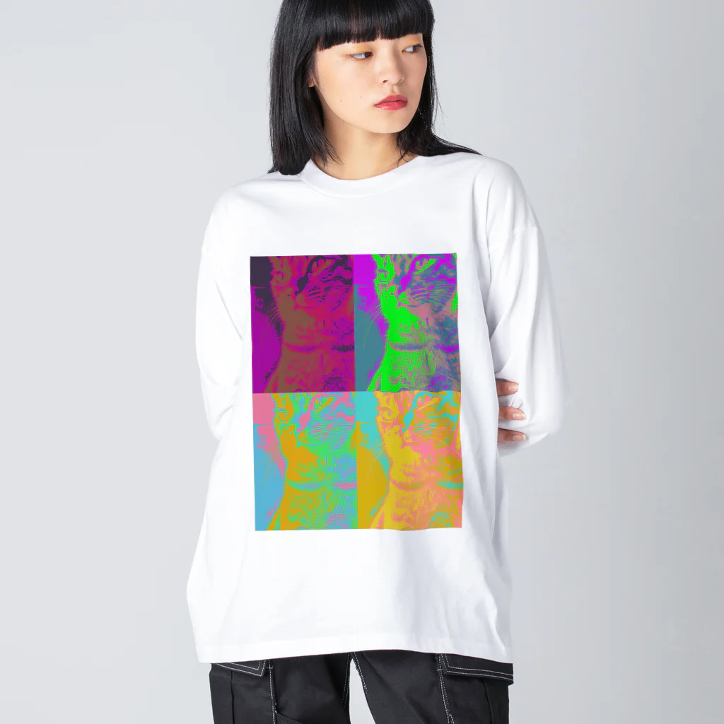 音to鳴手芸部のポップアートちゃちゃまる Big Long Sleeve T-Shirt