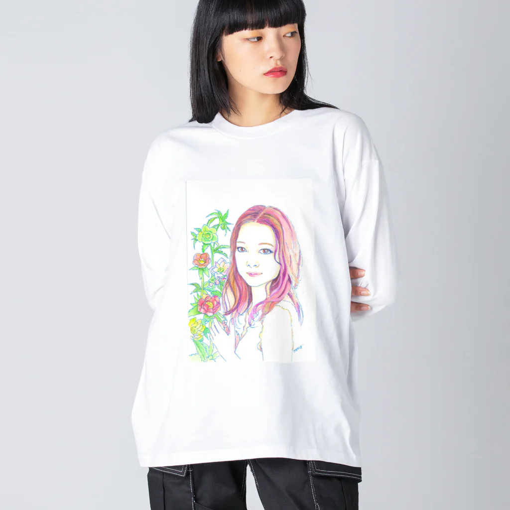 りとるたまのクリスマスローズ Big Long Sleeve T-Shirt