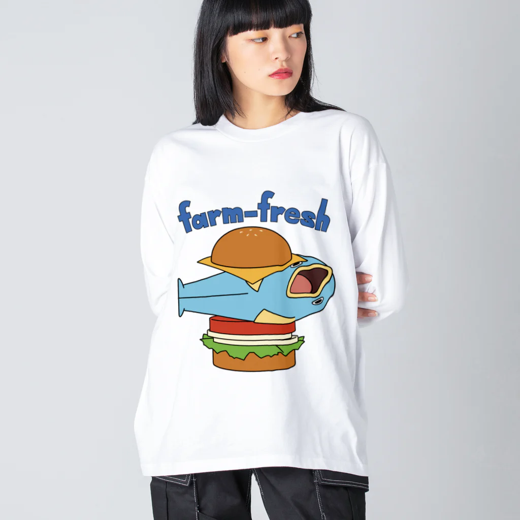 さとるくんのさとるバーガー ビッグシルエットロングスリーブTシャツ