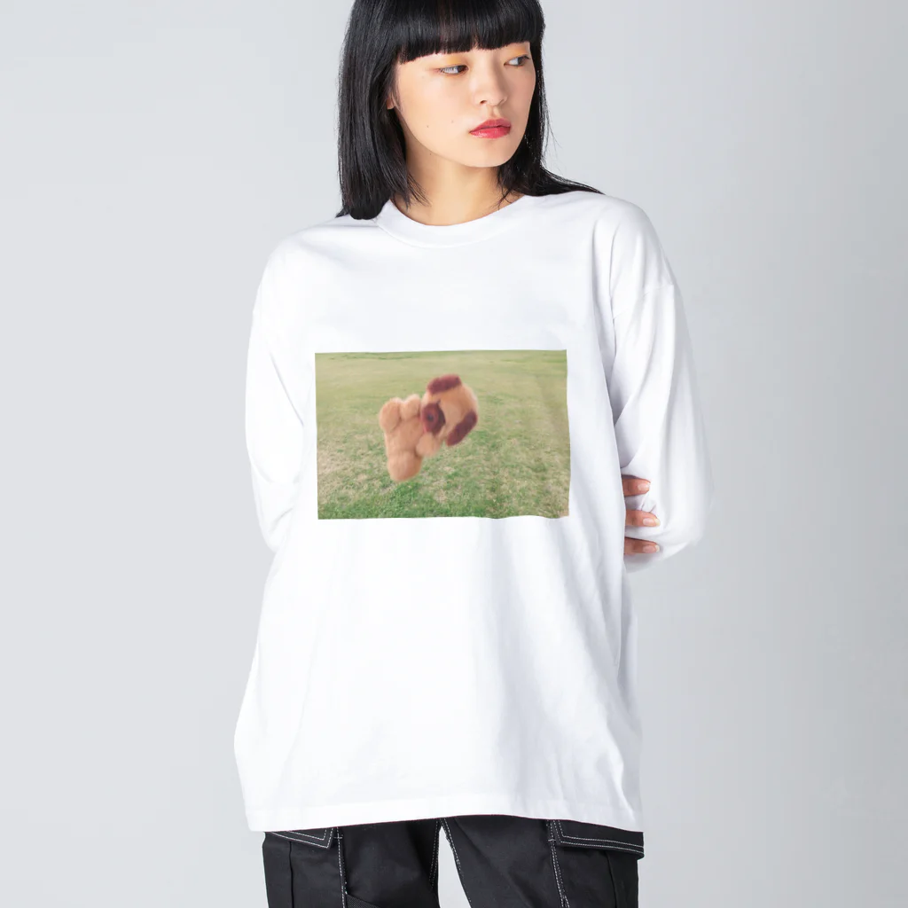 うふふのふーの軽やかいぬ ビッグシルエットロングスリーブTシャツ