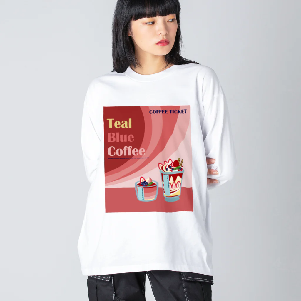 Teal Blue CoffeeのSpecial strawberry ビッグシルエットロングスリーブTシャツ