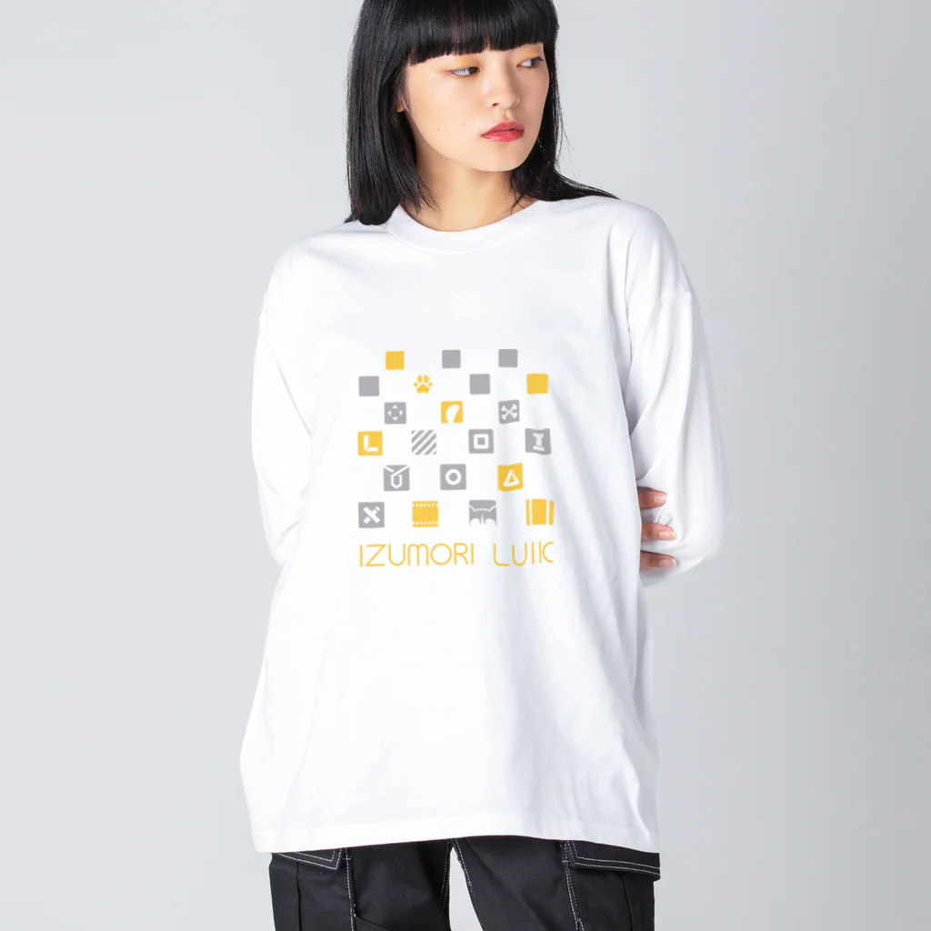 犾守ルイク🐾🎮＠Vtuberのルイクオリジナルグッズ Design by やみ ビッグシルエットロングスリーブTシャツ