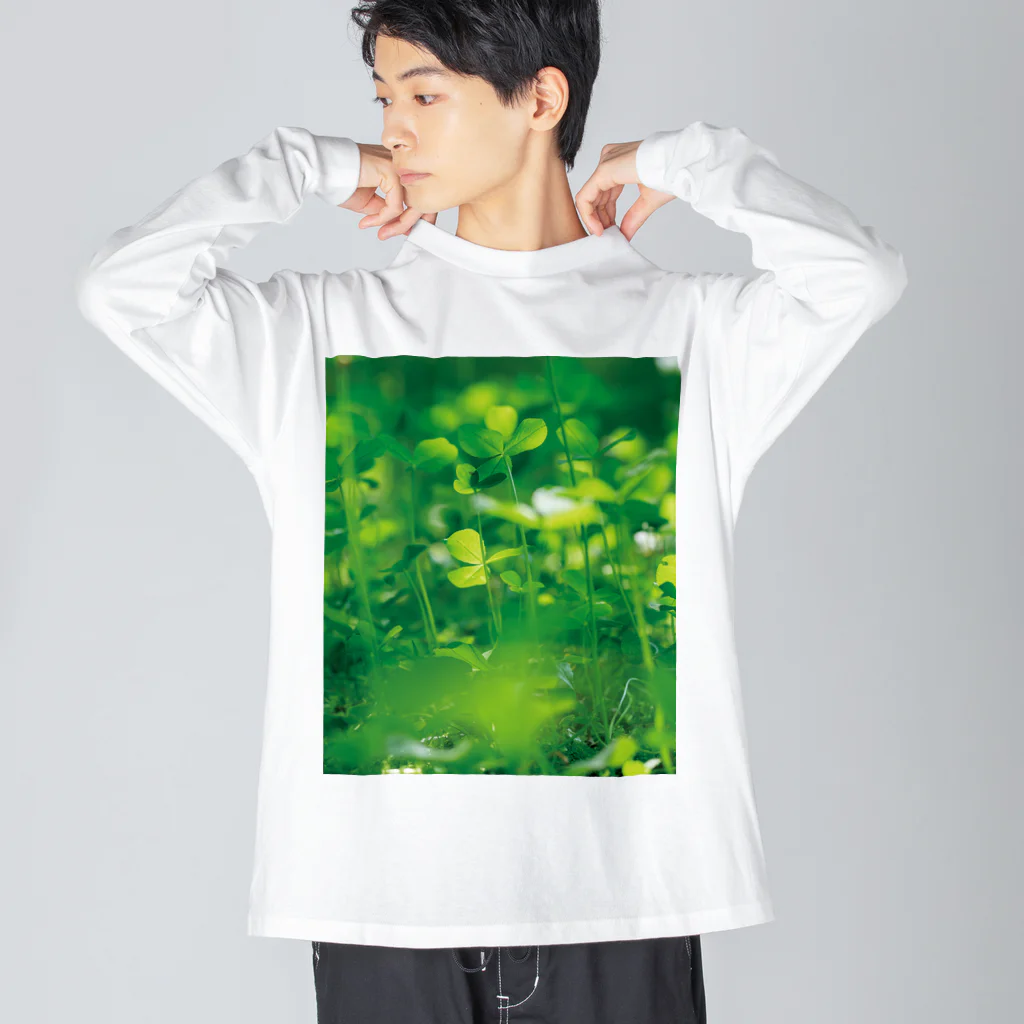 akane_art（茜音工房）の癒しの風景（クローバー） Big Long Sleeve T-Shirt