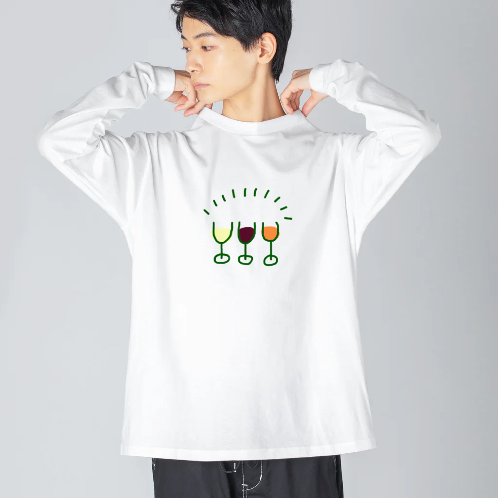 kyobo_penguinのNATURAL WINE ビッグシルエットロングスリーブTシャツ