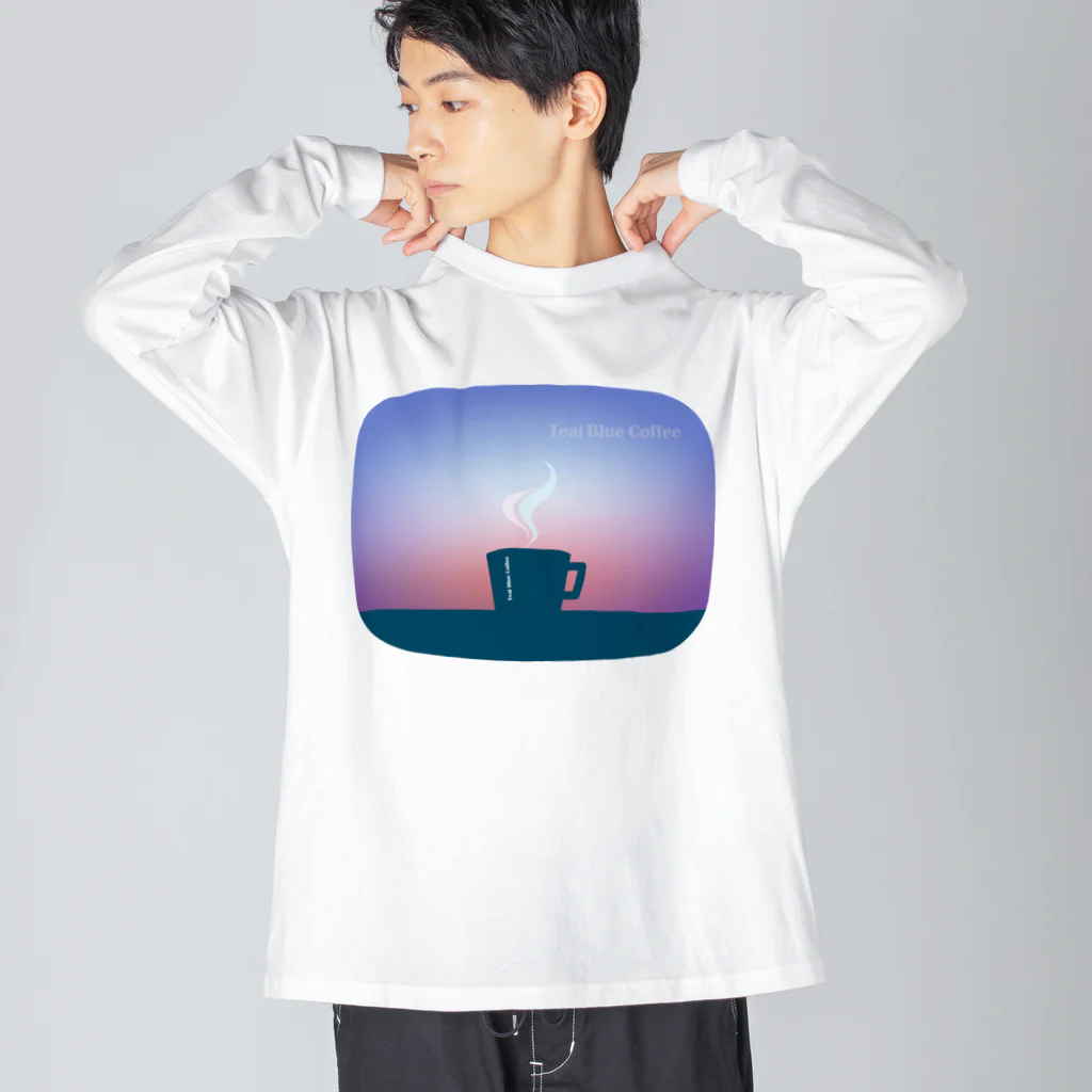 Teal Blue CoffeeのTeal Blue Hour ビッグシルエットロングスリーブTシャツ