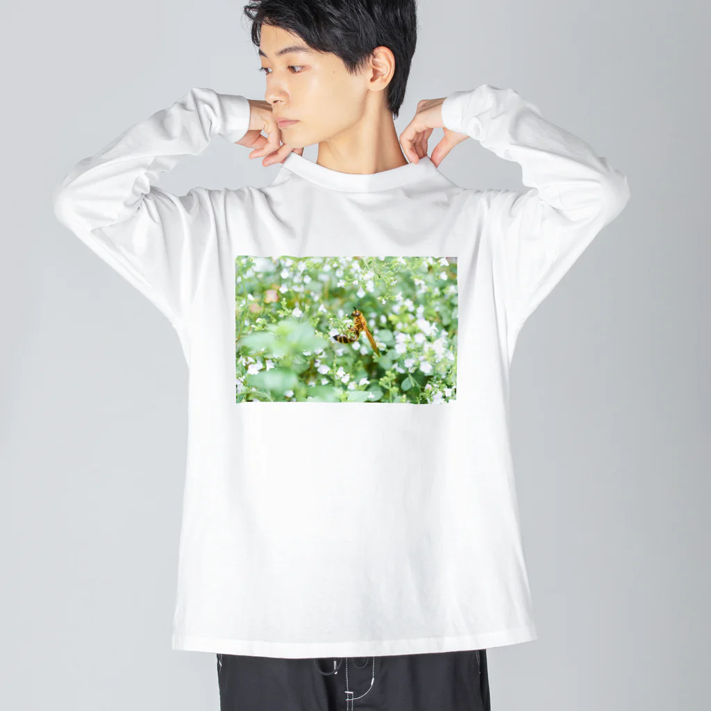 ここれあのぎゅっとミツバチ ビッグシルエットロングスリーブTシャツ