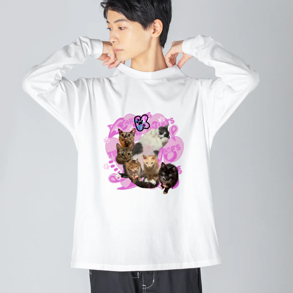 くぅTikTok猫部のTikTok猫部春バージョンロンＴ Big Long Sleeve T-Shirt