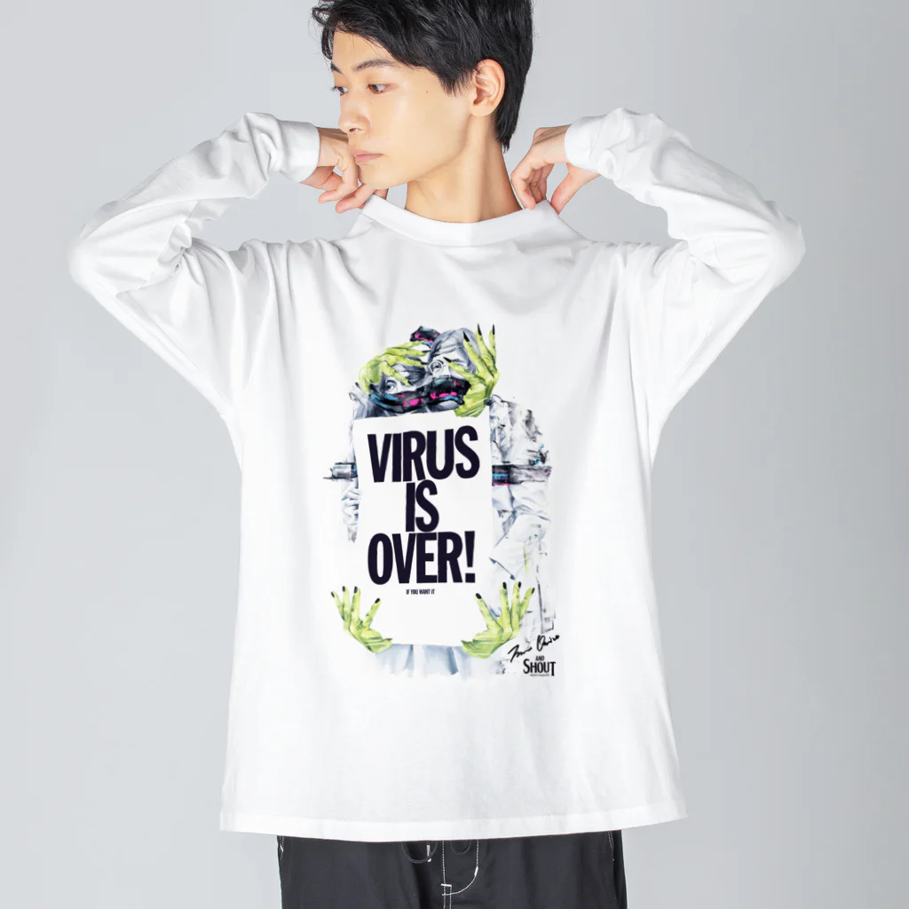 AND SHOUT merchandiseのオオシロムネユミ AND SHOUT ビッグシルエットロングスリーブTシャツ
