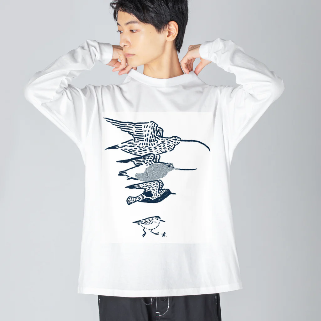 北村ハルコのシギチ ビッグシルエットロングスリーブTシャツ