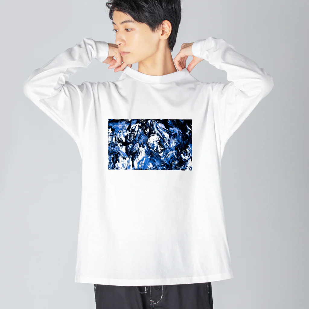 兎派のpaint_01_landscape(blue) Big Long Sleeve T-Shirt