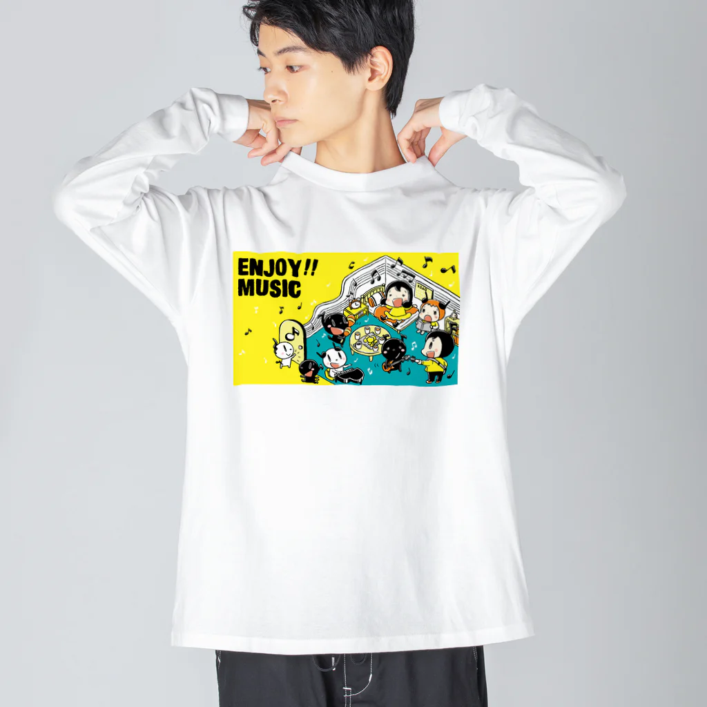 フルタハナコの「ハナばたけ」のENJOY MUSIC ビッグシルエットロングスリーブTシャツ