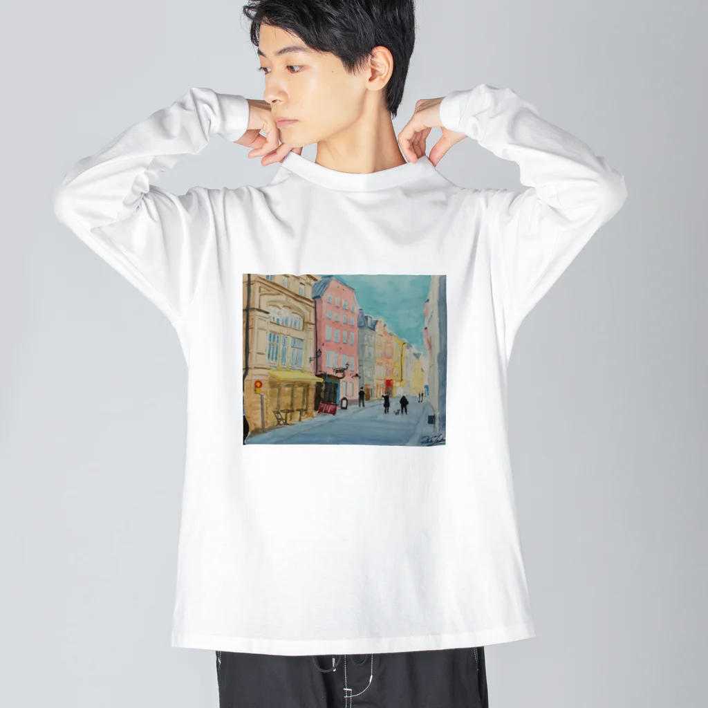 金木犀のストックホルムの路地裏 Big Long Sleeve T-Shirt