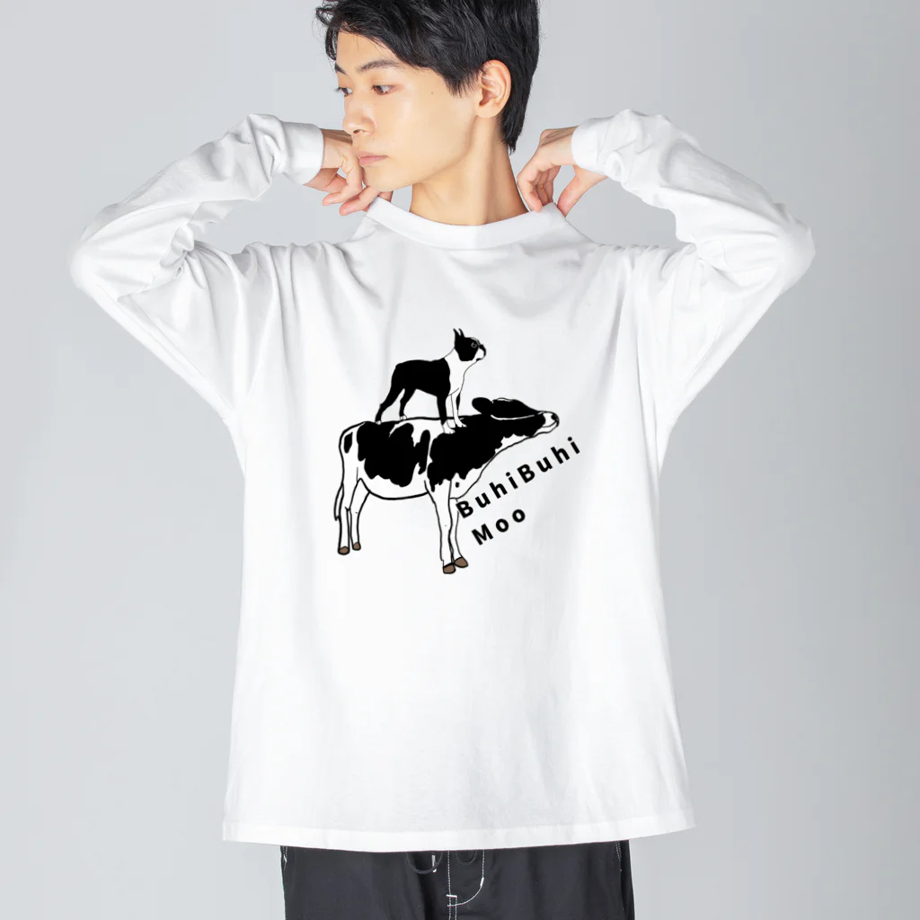 BuhiBuhiBooのブヒブヒムー Big Long Sleeve T-Shirt