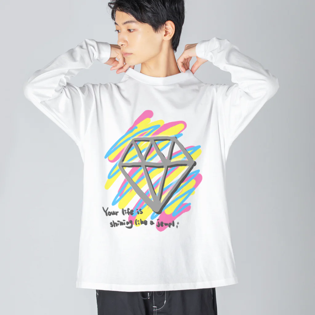 a-stilbe (アスチルベ)の貴方の人生も宝石の様に輝いています Big Long Sleeve T-Shirt