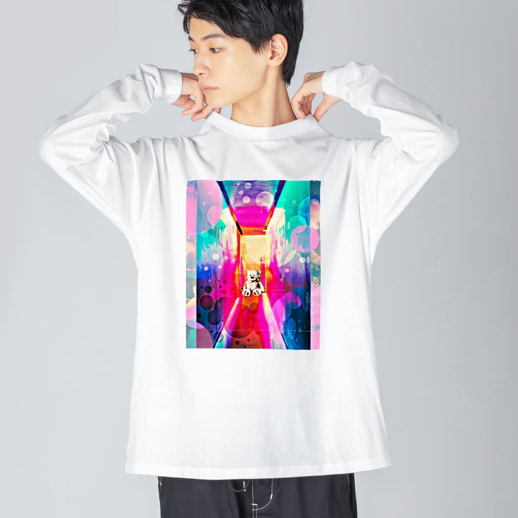 オミナエシの夢の中のクマちゃん Big Long Sleeve T-Shirt