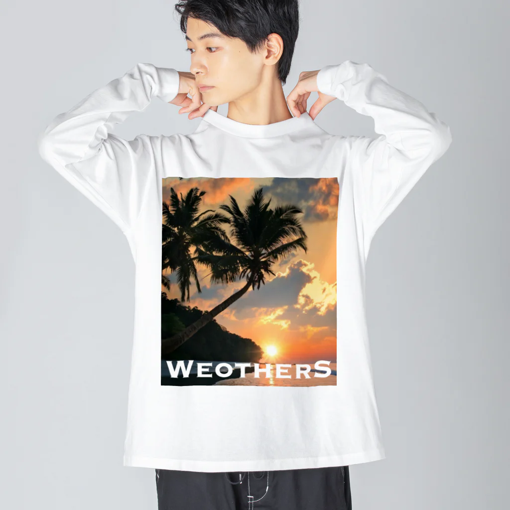 We otherSのWe otherS sunset print  Big Long Sleeve T-Shirt