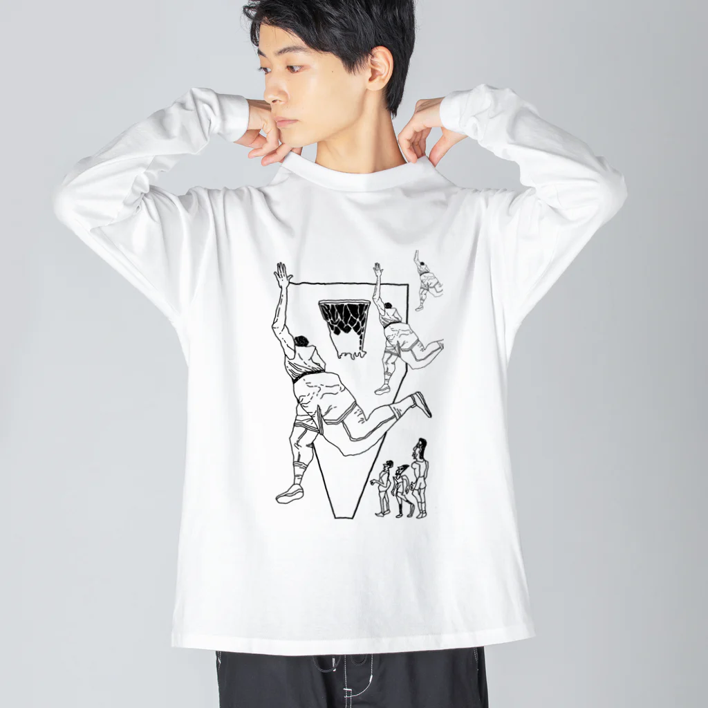 YU's SHOPのバスケットボールプレーヤーJR Big Long Sleeve T-Shirt