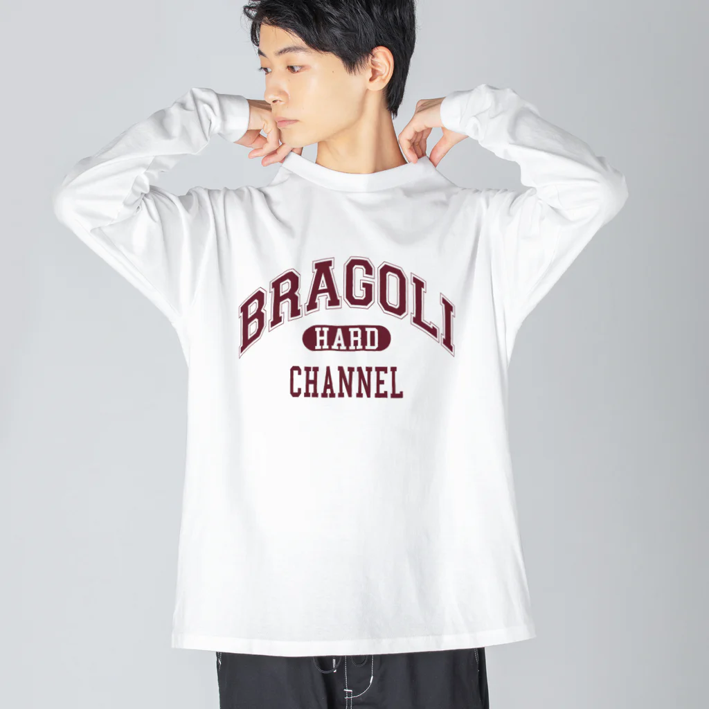 BRAGOLI 旗艦店のカレッジロゴ② ビッグシルエットロングスリーブTシャツ