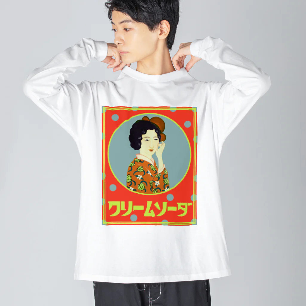 AKI IJUIN　GRAPHICSのクリ－ムソ－ダ Big Long Sleeve T-Shirt