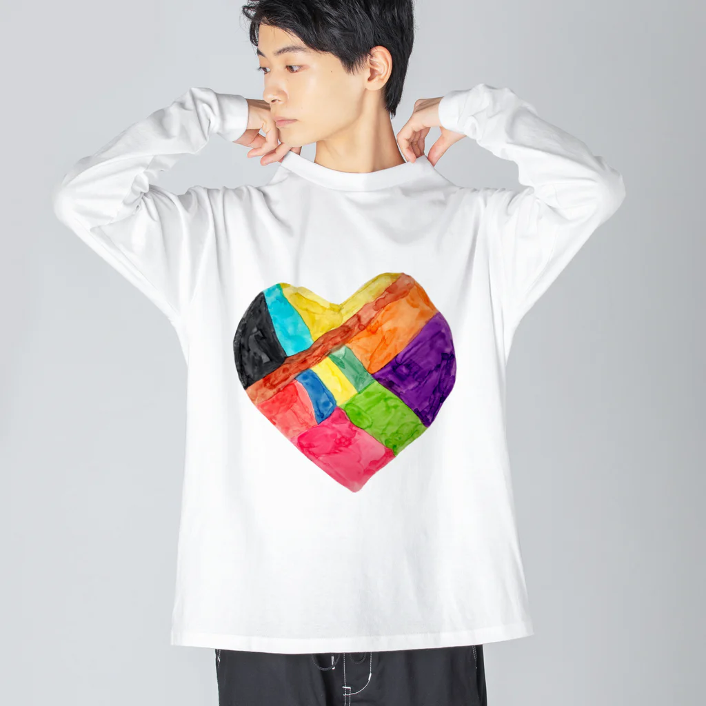 marude工房のvivid heart♥ Big Long Sleeve T-Shirt