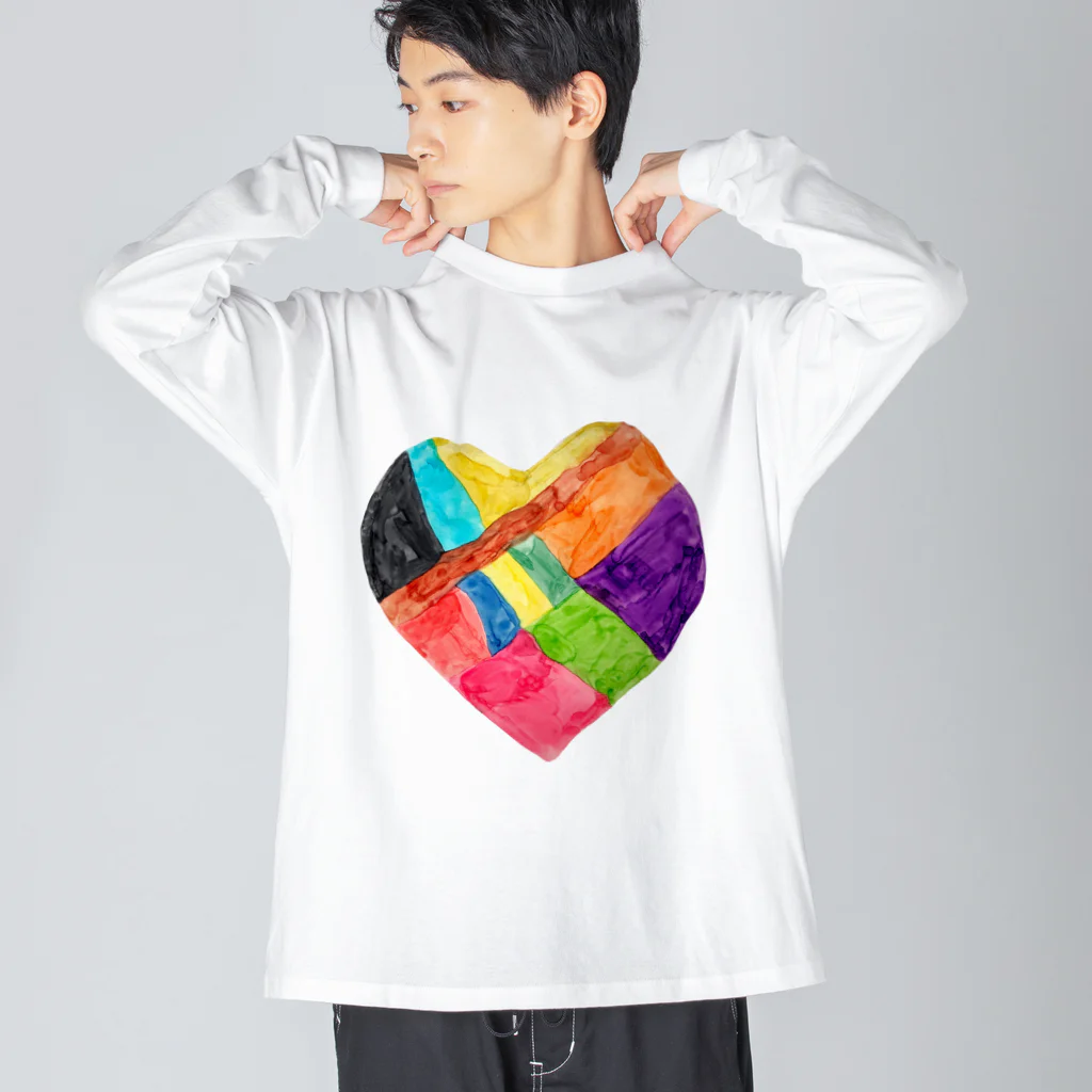 marude工房のvivid heart♥ ビッグシルエットロングスリーブTシャツ