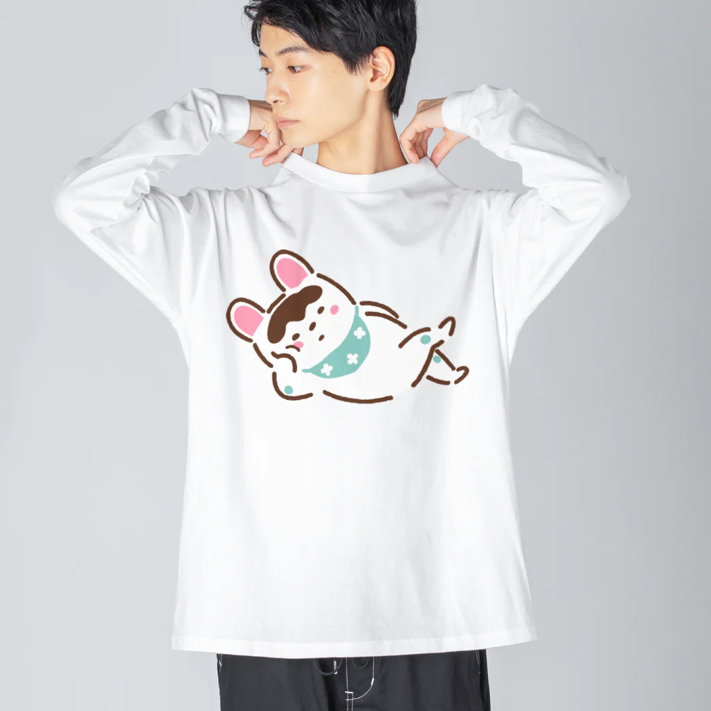 しまめのごろ寝いぬはりこ Big Long Sleeve T-Shirt