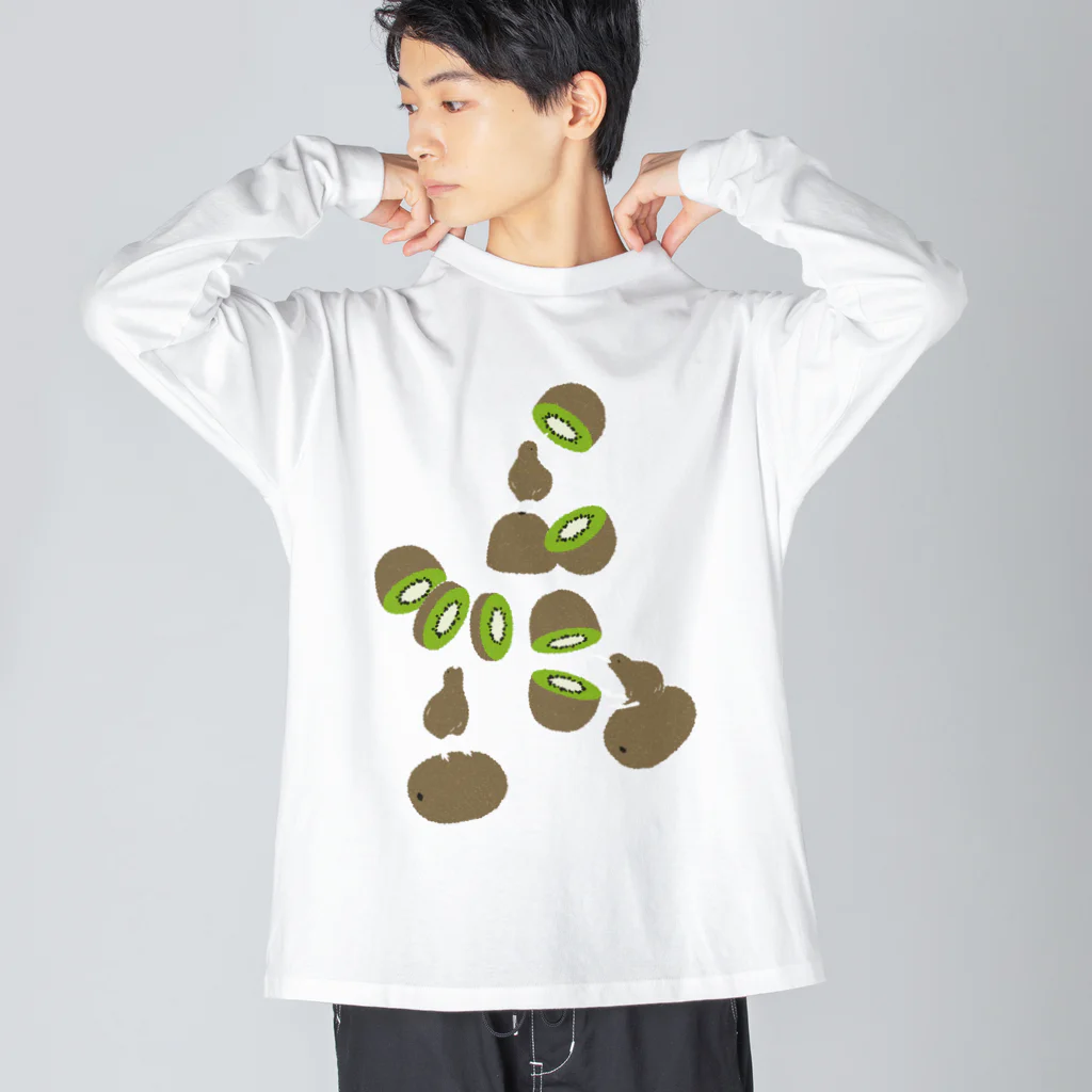 123izmのキウイとキーウィ Big Long Sleeve T-Shirt