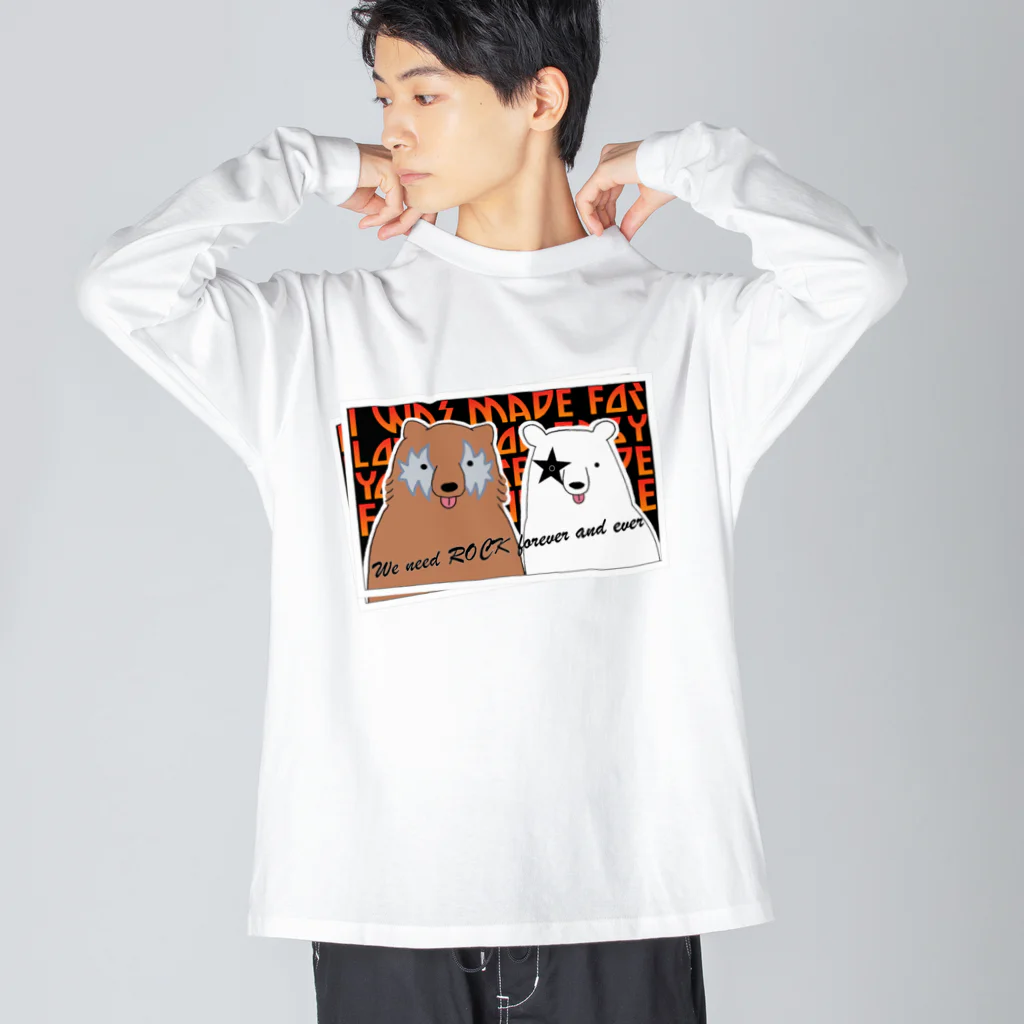 シロクマ商店のKISSクマ Big Long Sleeve T-Shirt