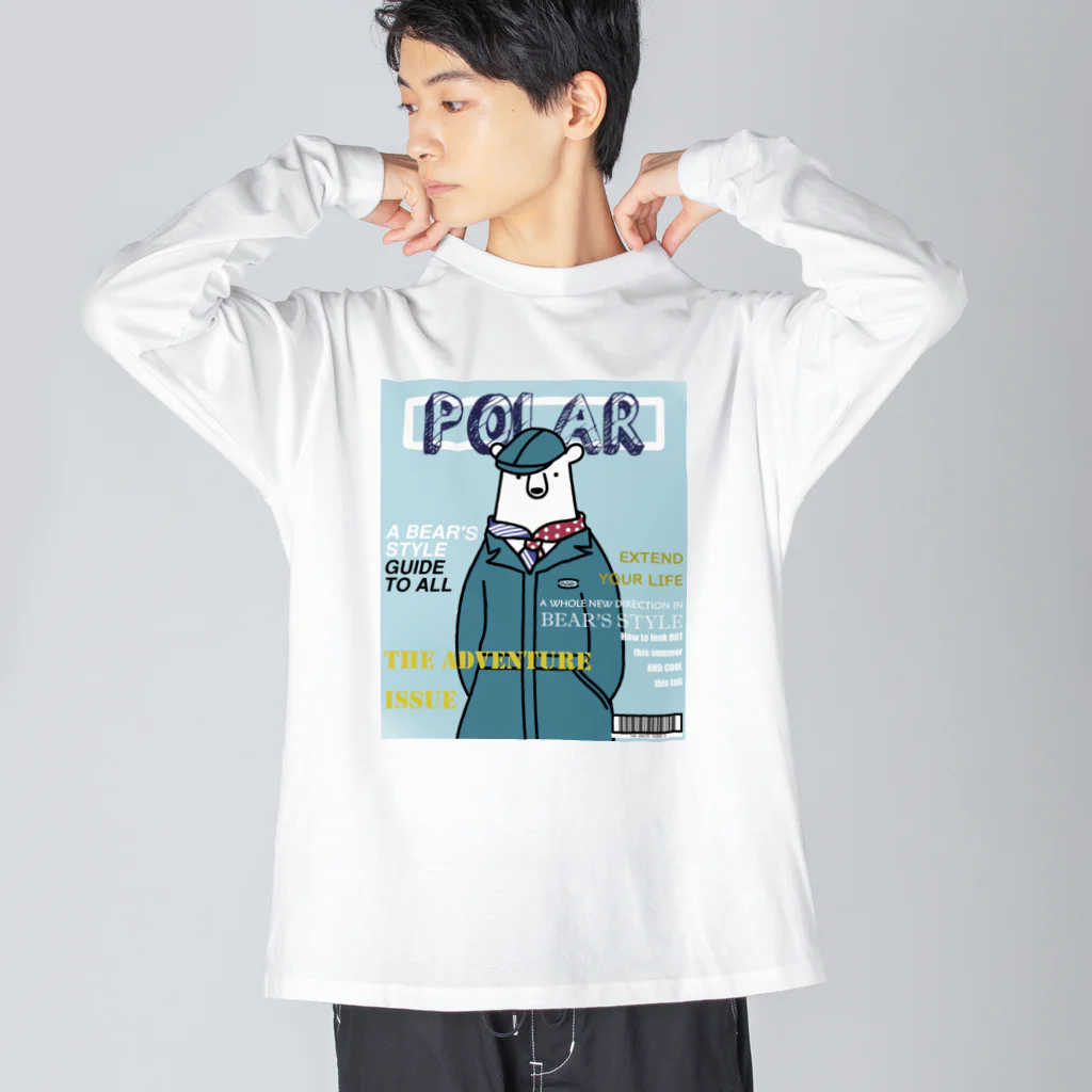 シロクマ商店のおしゃれクマ Big Long Sleeve T-Shirt