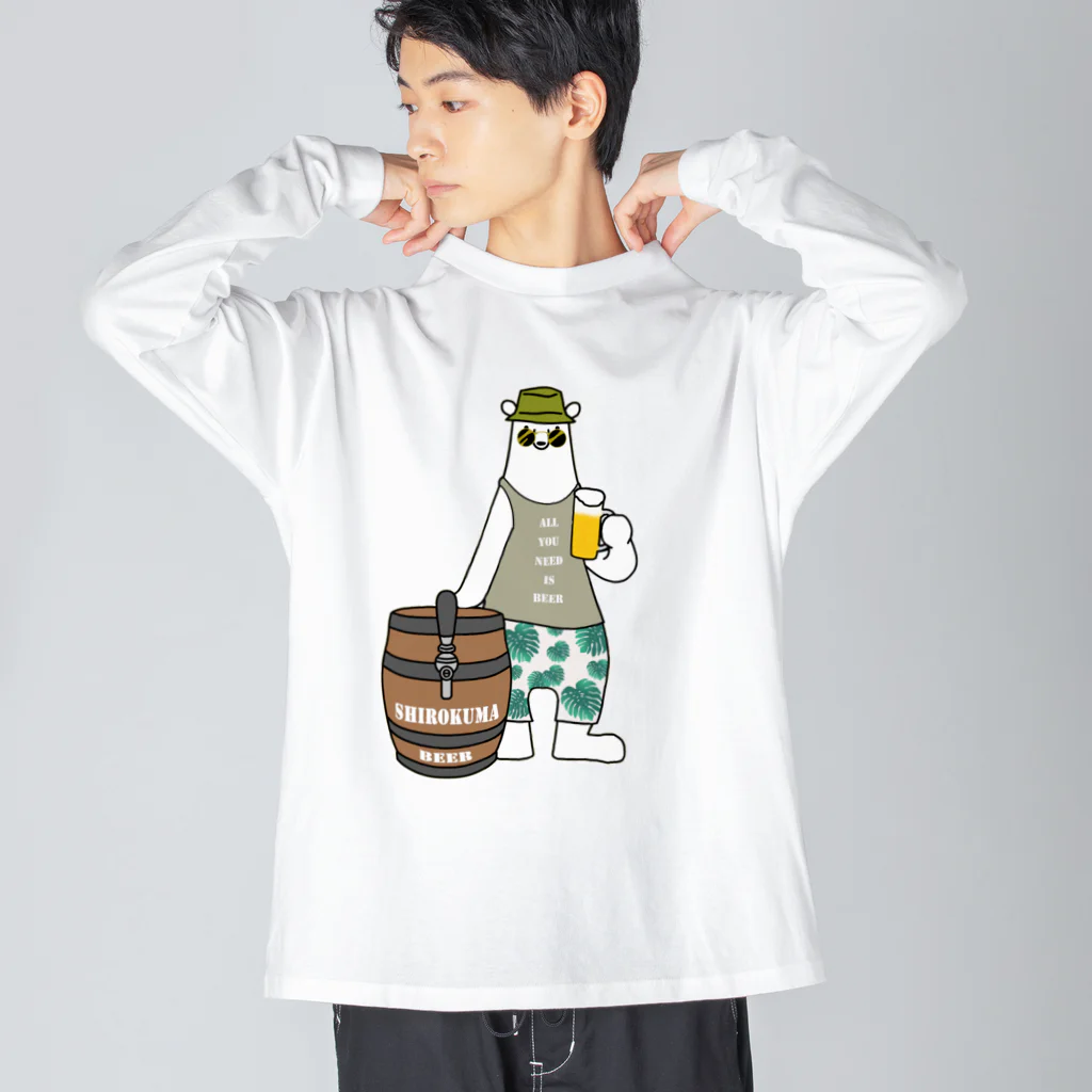 シロクマ商店のビアクマ Big Long Sleeve T-Shirt