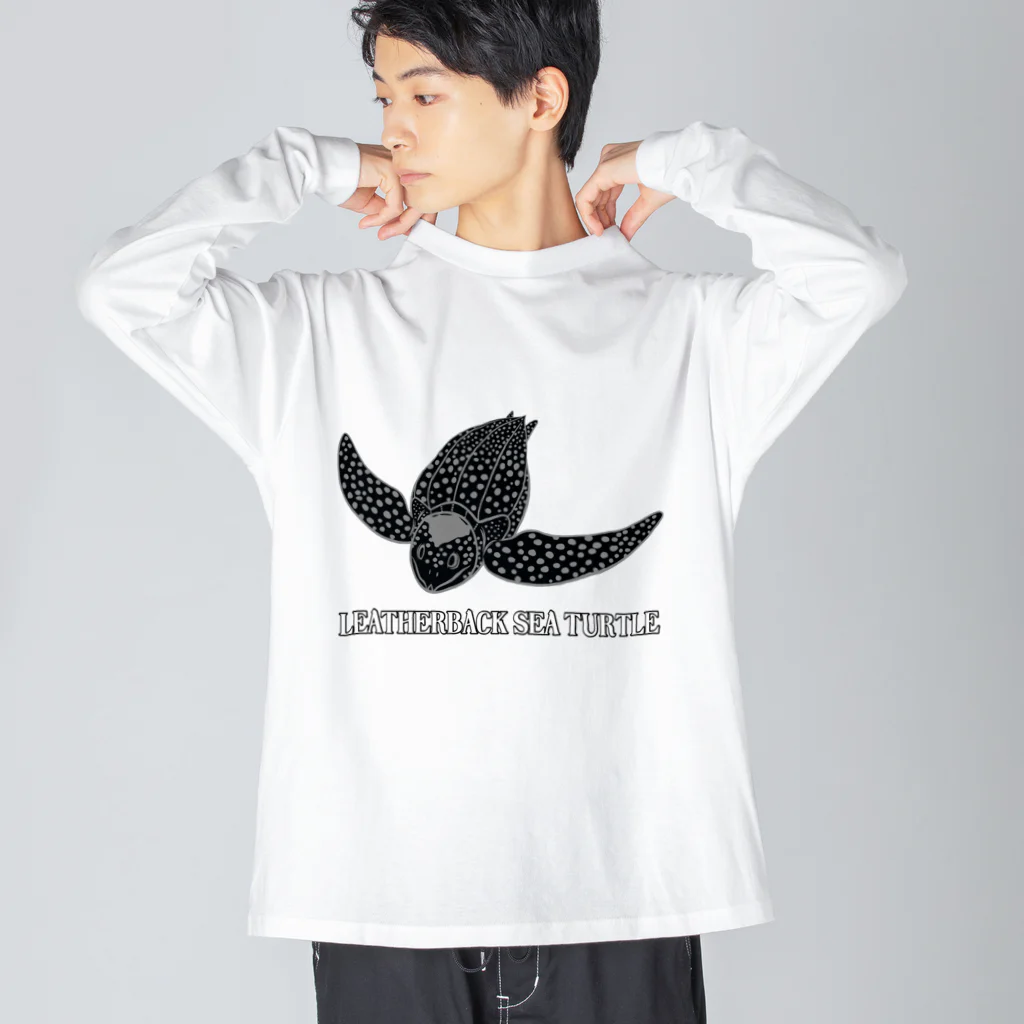 街のいろどりのオサガメ2（100円寄付商品） ビッグシルエットロングスリーブTシャツ