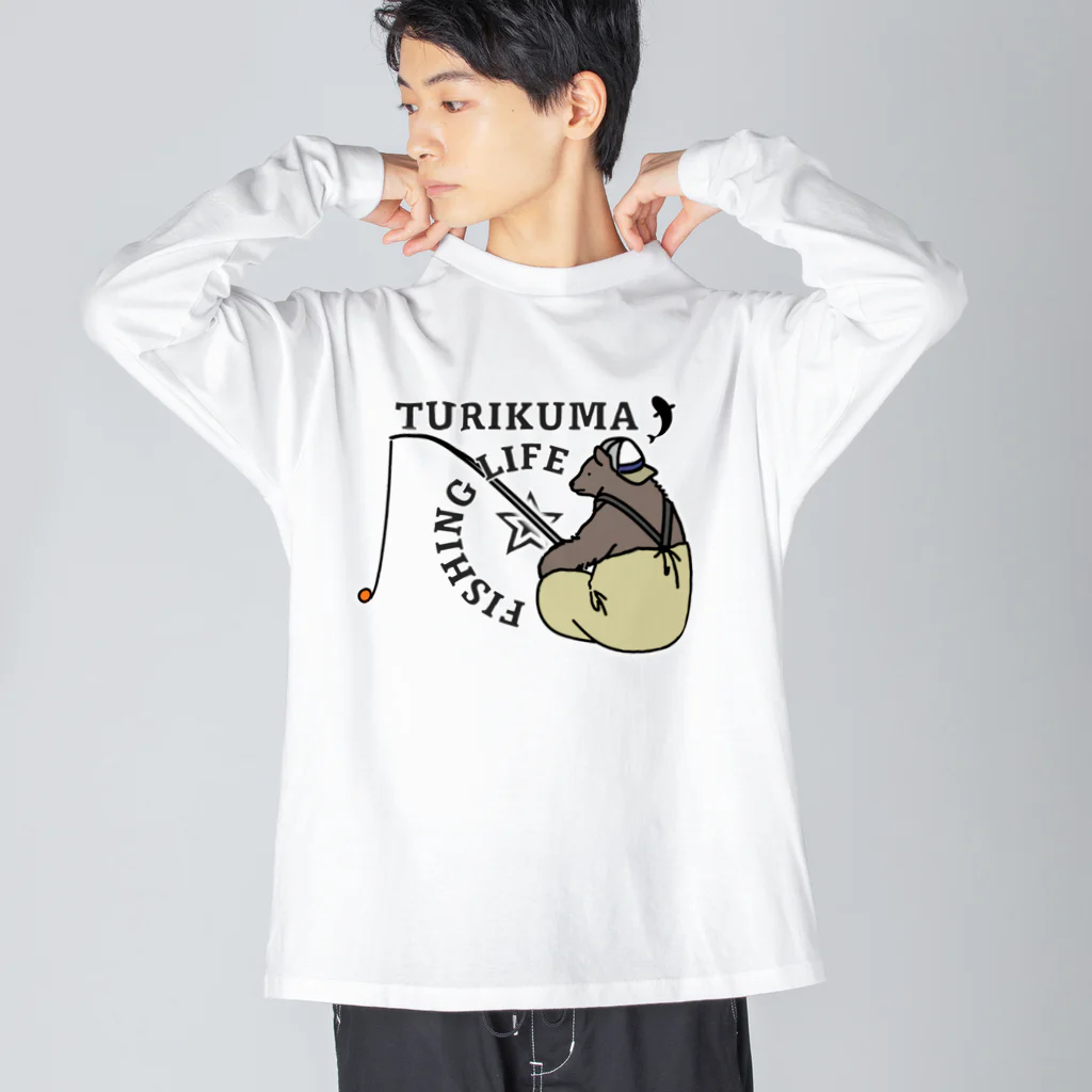 シロクマ商店の釣りクマ Big Long Sleeve T-Shirt