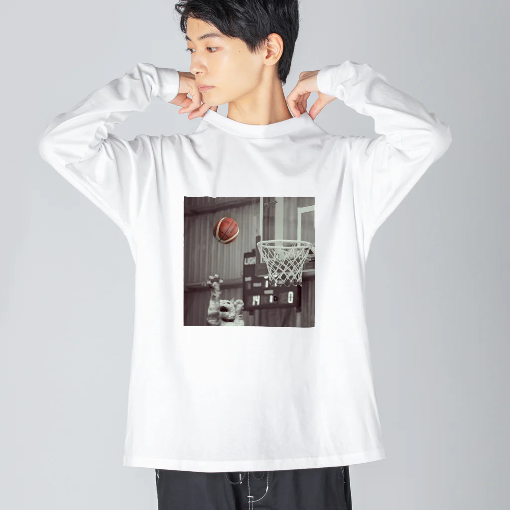 Neko baccaのシュート！？リバウンド！？ Big Long Sleeve T-Shirt