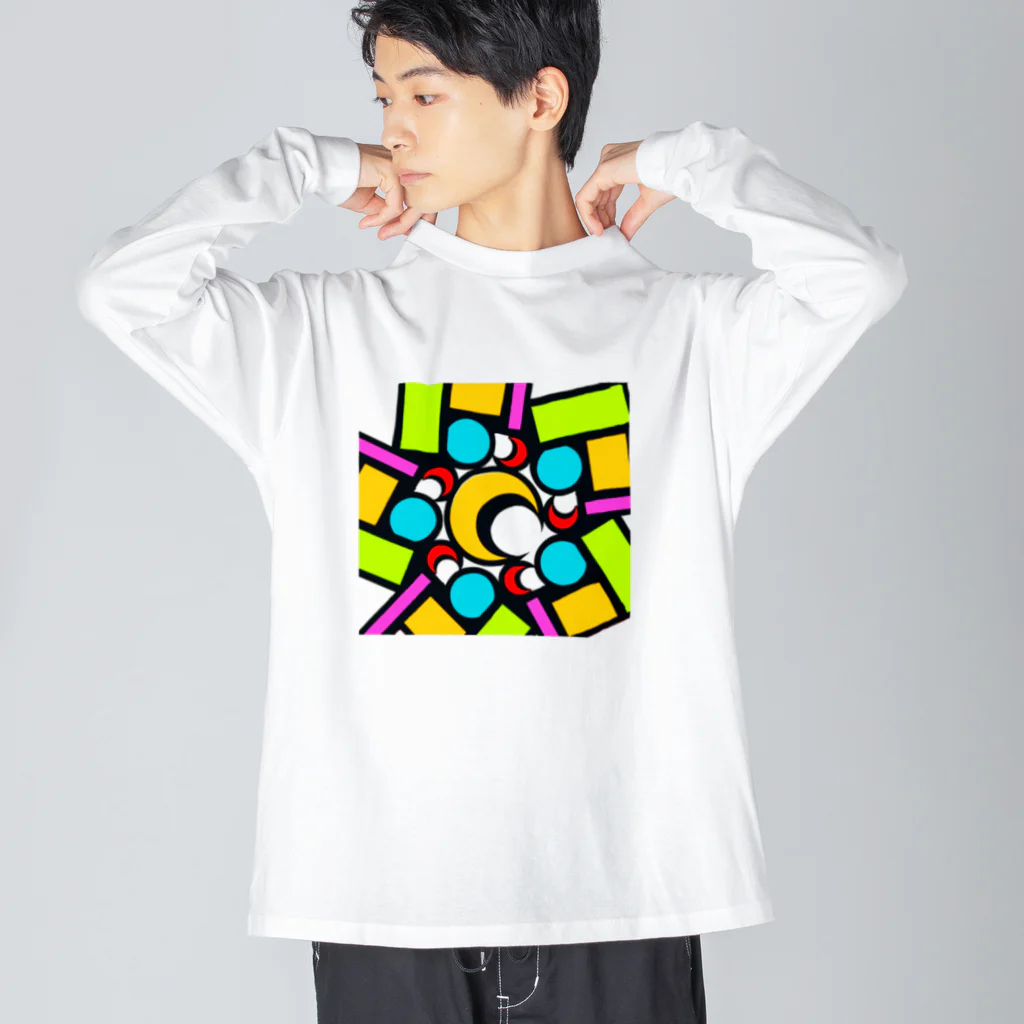 pastelia　shopのステン堂…stained  glass Big Long Sleeve T-Shirt