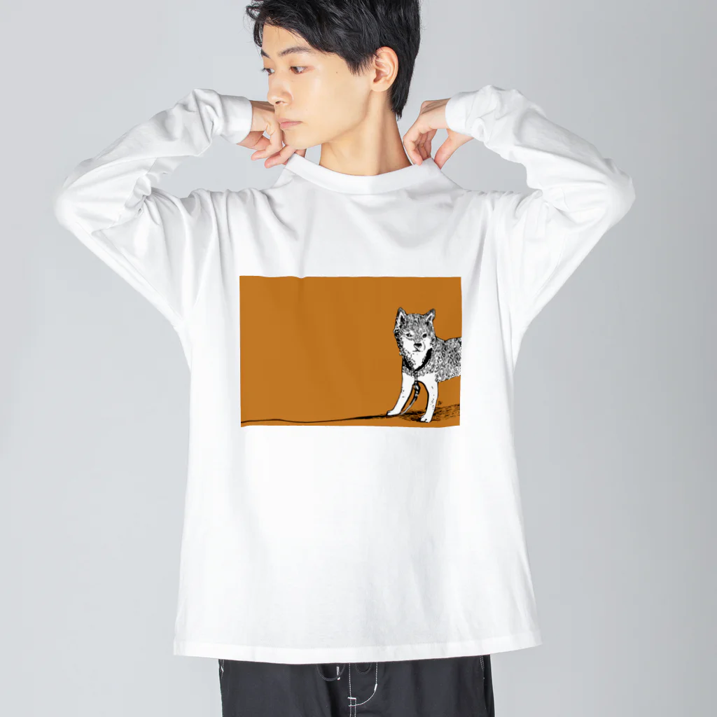 near-oneのくろしばのろくすけ（オツム） ビッグシルエットロングスリーブTシャツ