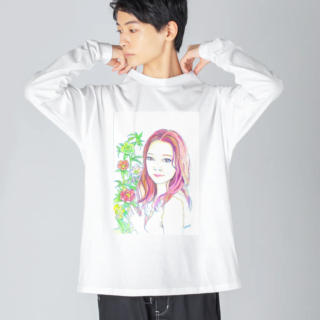 りとるたまのクリスマスローズ Big Long Sleeve T-Shirt