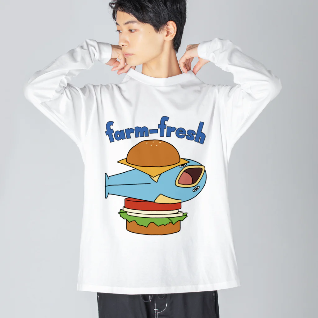 さとるくんのさとるバーガー ビッグシルエットロングスリーブTシャツ