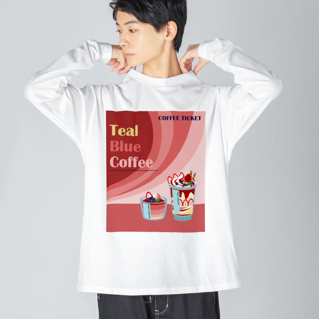 Teal Blue CoffeeのSpecial strawberry Big Long Sleeve T-Shirt