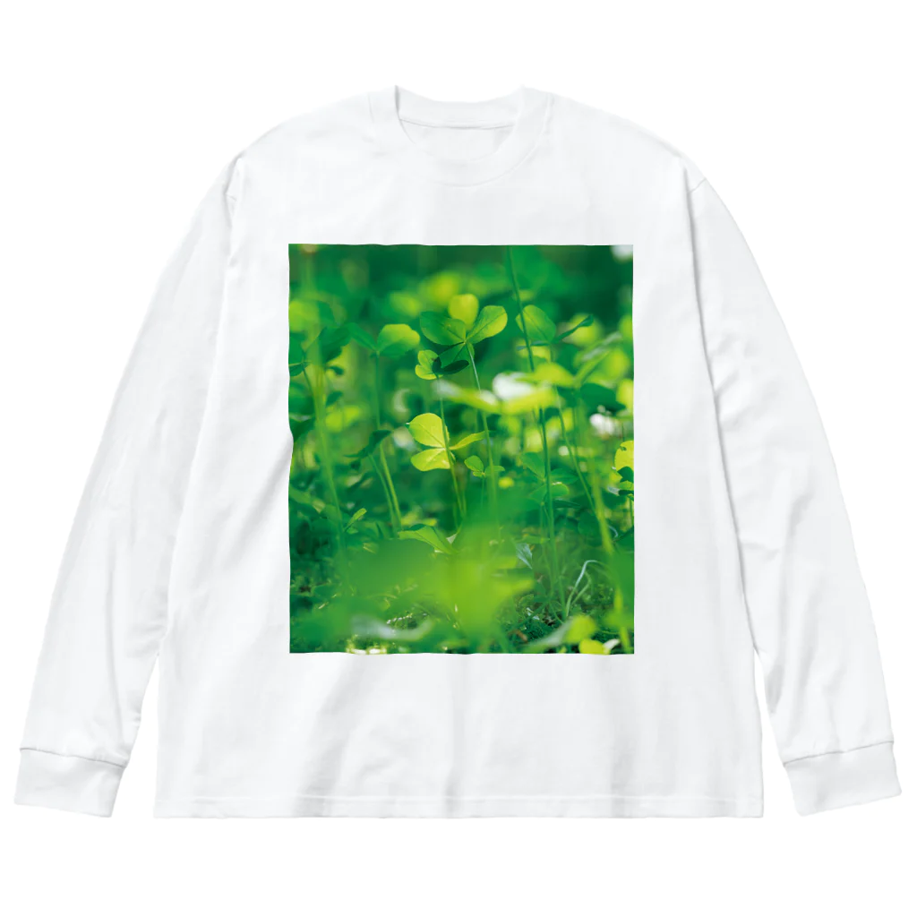 akane_art（茜音工房）の癒しの風景（クローバー） Big Long Sleeve T-Shirt