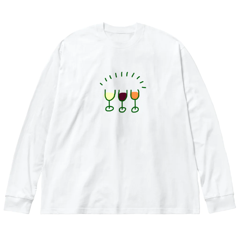 kyobo_penguinのNATURAL WINE ビッグシルエットロングスリーブTシャツ