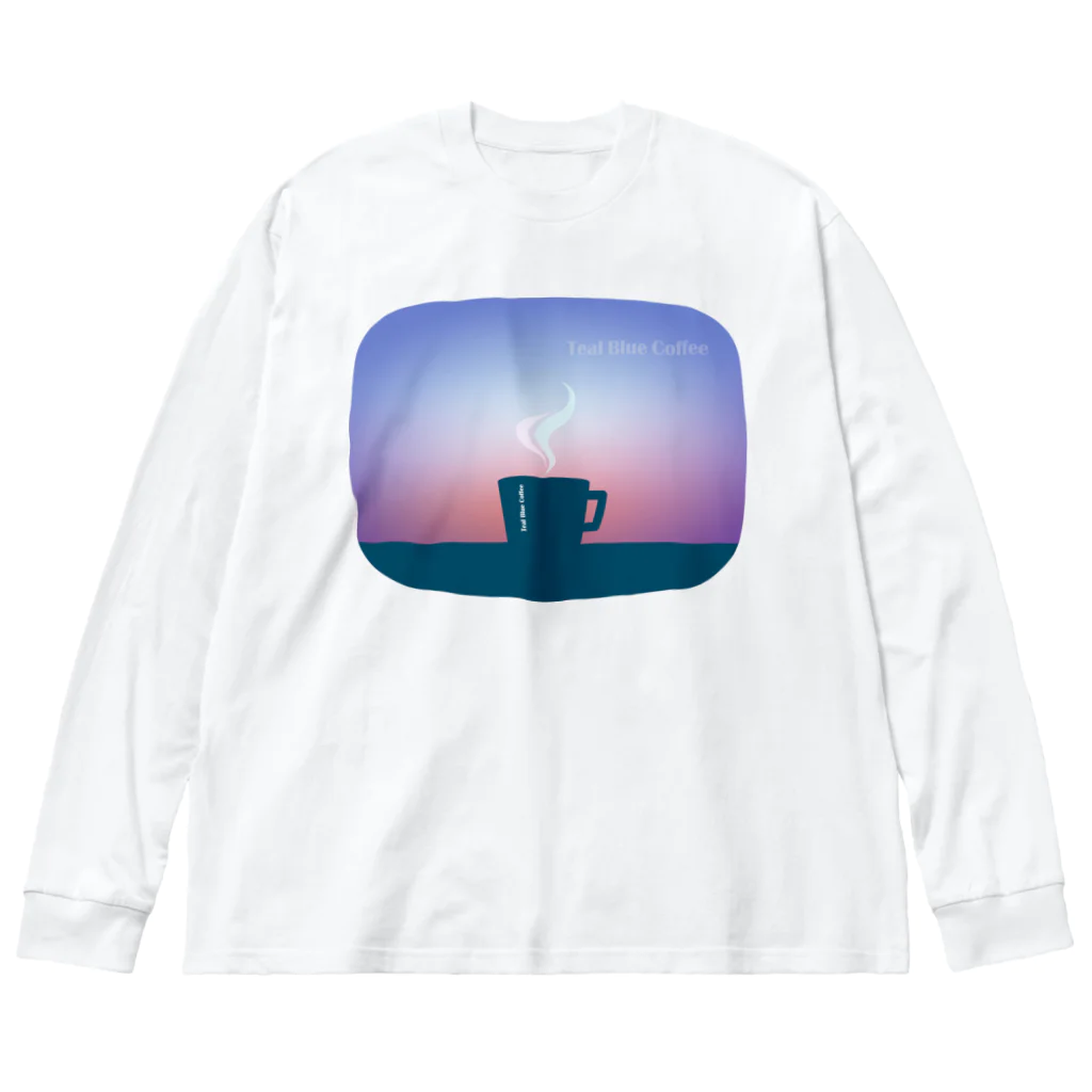 Teal Blue CoffeeのTeal Blue Hour ビッグシルエットロングスリーブTシャツ