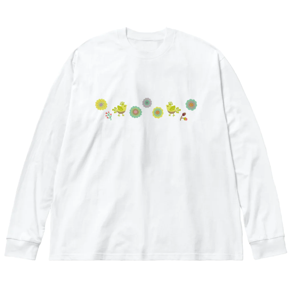 Wonder Bird Forestの不思議の森の仲間たち[WBF010] Big Long Sleeve T-Shirt