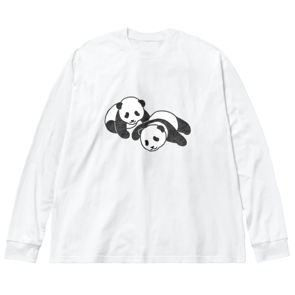 chippokeの双子パンダ Big Long Sleeve T-Shirt