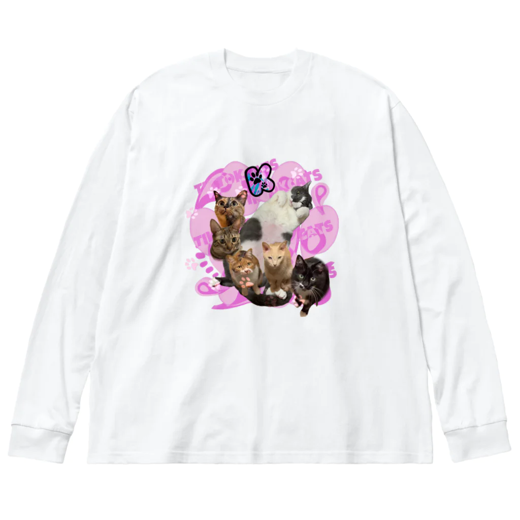 くぅTikTok猫部のTikTok猫部春バージョンロンＴ Big Long Sleeve T-Shirt