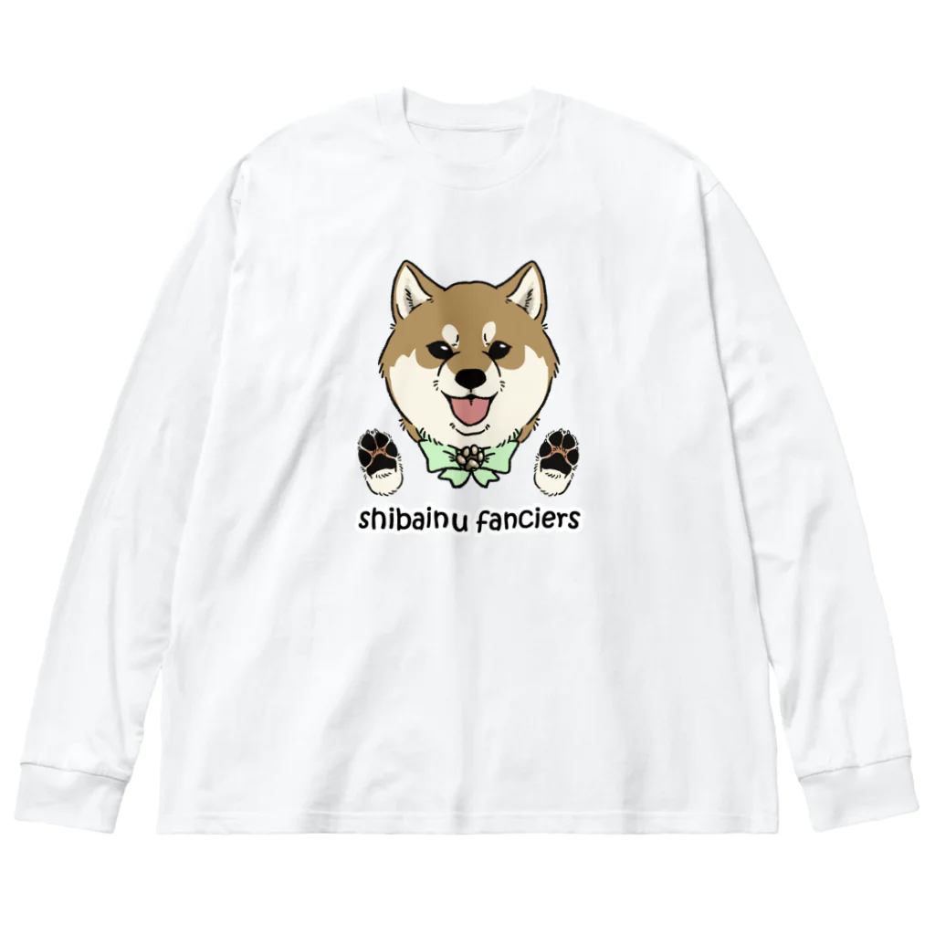 豆つぶのshiba-inu fanciers(赤柴) ビッグシルエットロングスリーブTシャツ