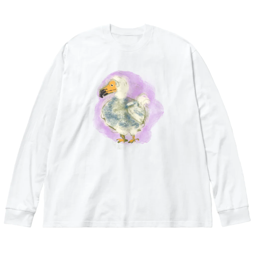 akane_art（茜音工房）のいきものイラスト（ドードー） ビッグシルエットロングスリーブTシャツ