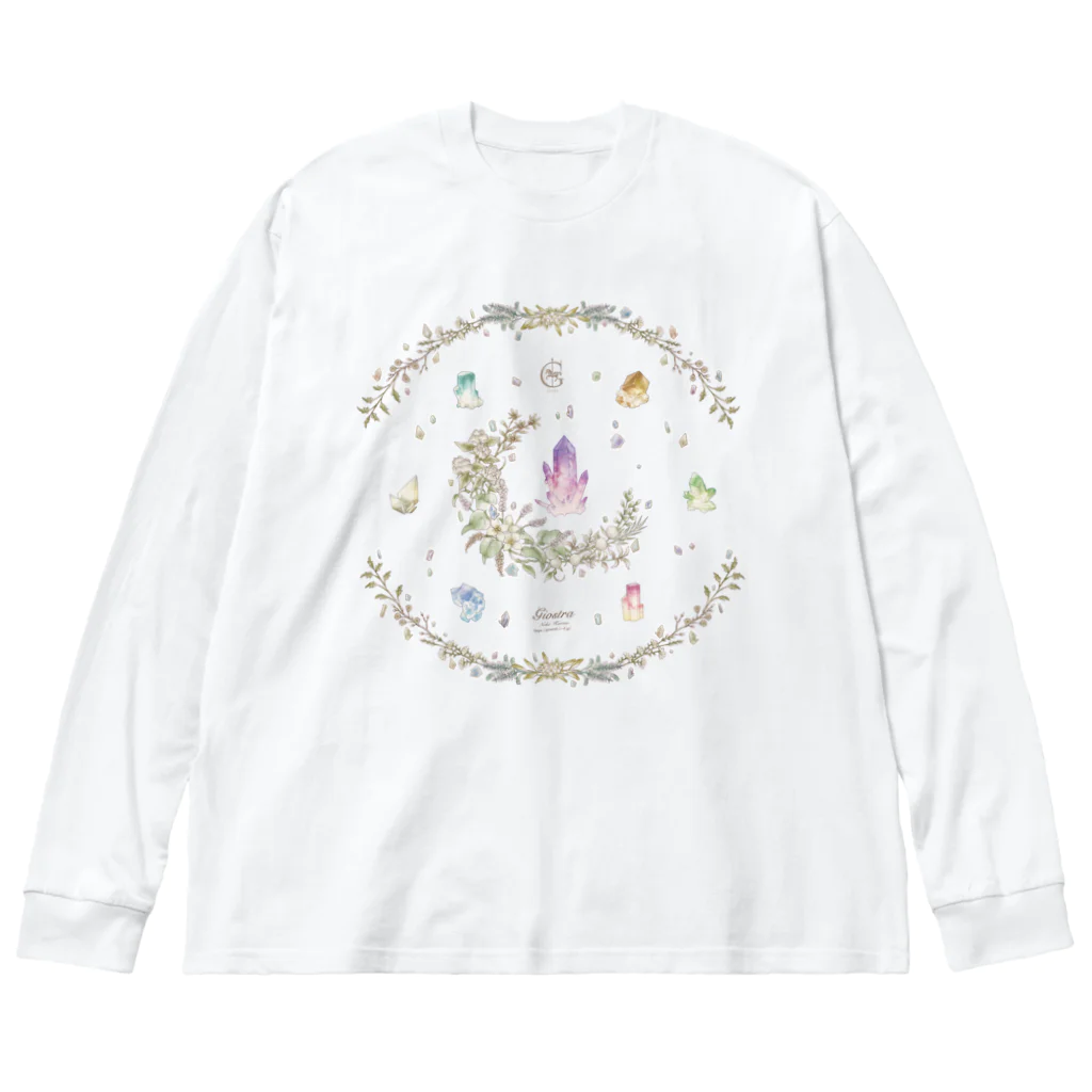 Giostraの鉱物と植物柄 ビッグシルエットロングスリーブTシャツ